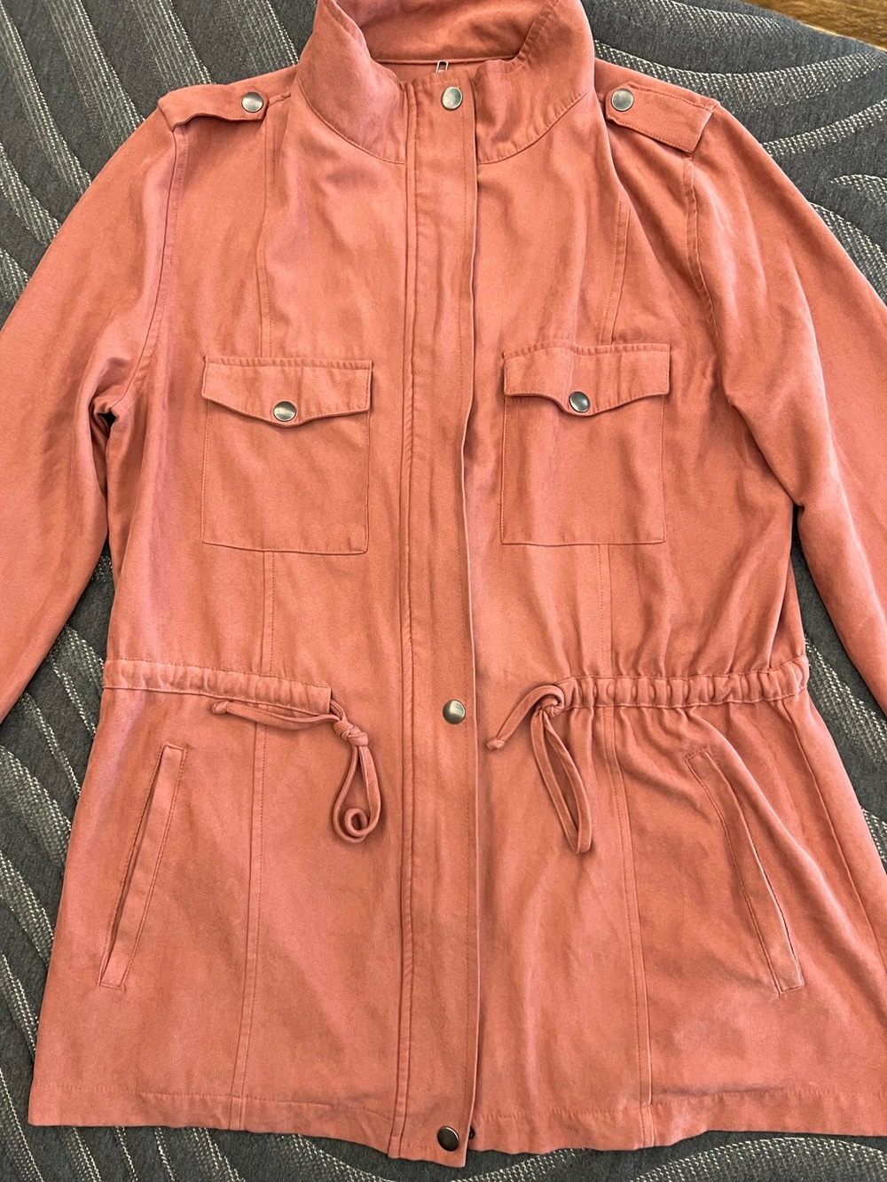 Staccato Mauve Utility Jacket with Drawstring Waist size M